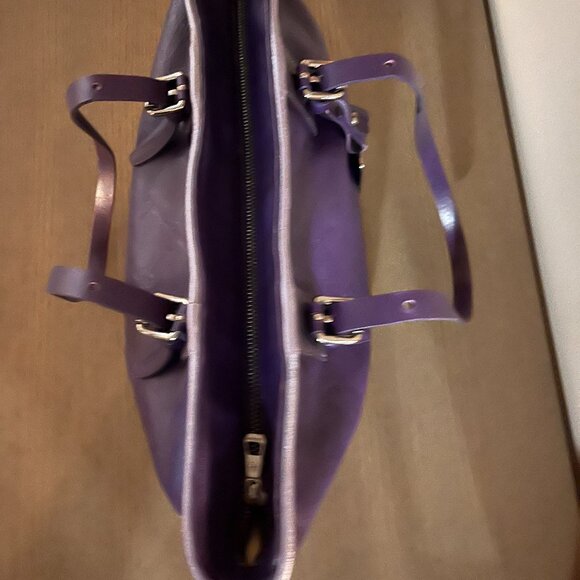 Longchamp Stamped Logo Leather Tote Bag - Picture 9 of 9